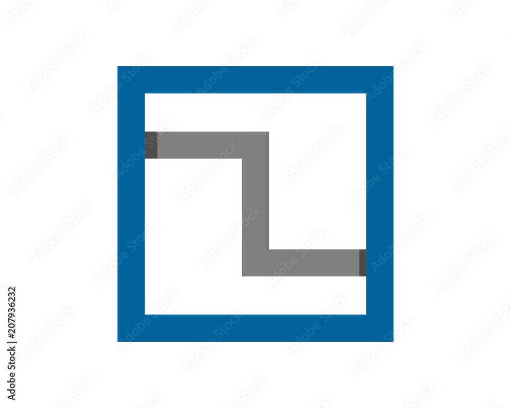 blue rectangle typography image vector icon blue rectangle typography image vector icon