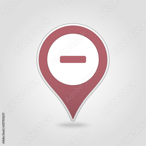 Free Download Minus pin map icon. Map pointer, markers. - GFXLoad