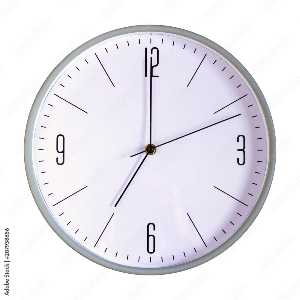 Wall clock isolated on white background. Wall clock isolated on white background.