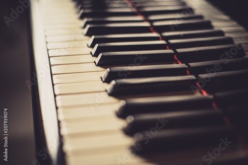 Wallpaper Mural Piano keys close up, shallow depth of field Torontodigital.ca