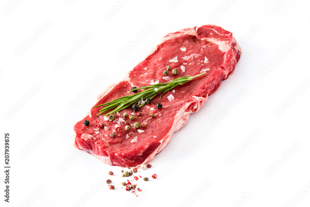 Raw beef steak ready to be cooked isolated on white background
Raw beef steak ready to be cooked isolated on white background