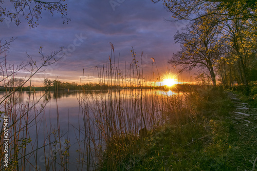 Garonne river sunset