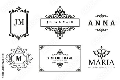 Vintage Logo, Monogram Templates, Branding