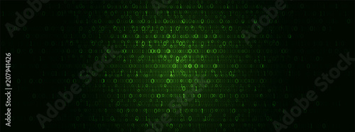 Technology background. Binary computer code. Vector illustration.