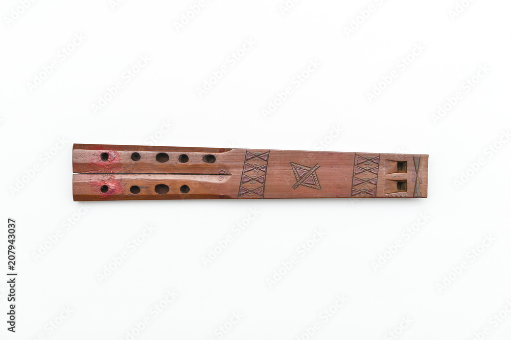 Wooden pipe from Balkan music tradition Wooden pipe from Balkan music tradition