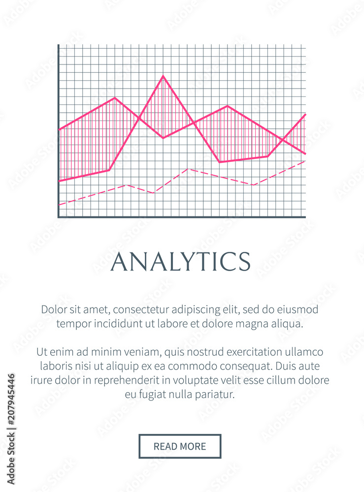 Analytics Web Page and Text Vector Illustration Analytics Web Page and Text Vector Illustration