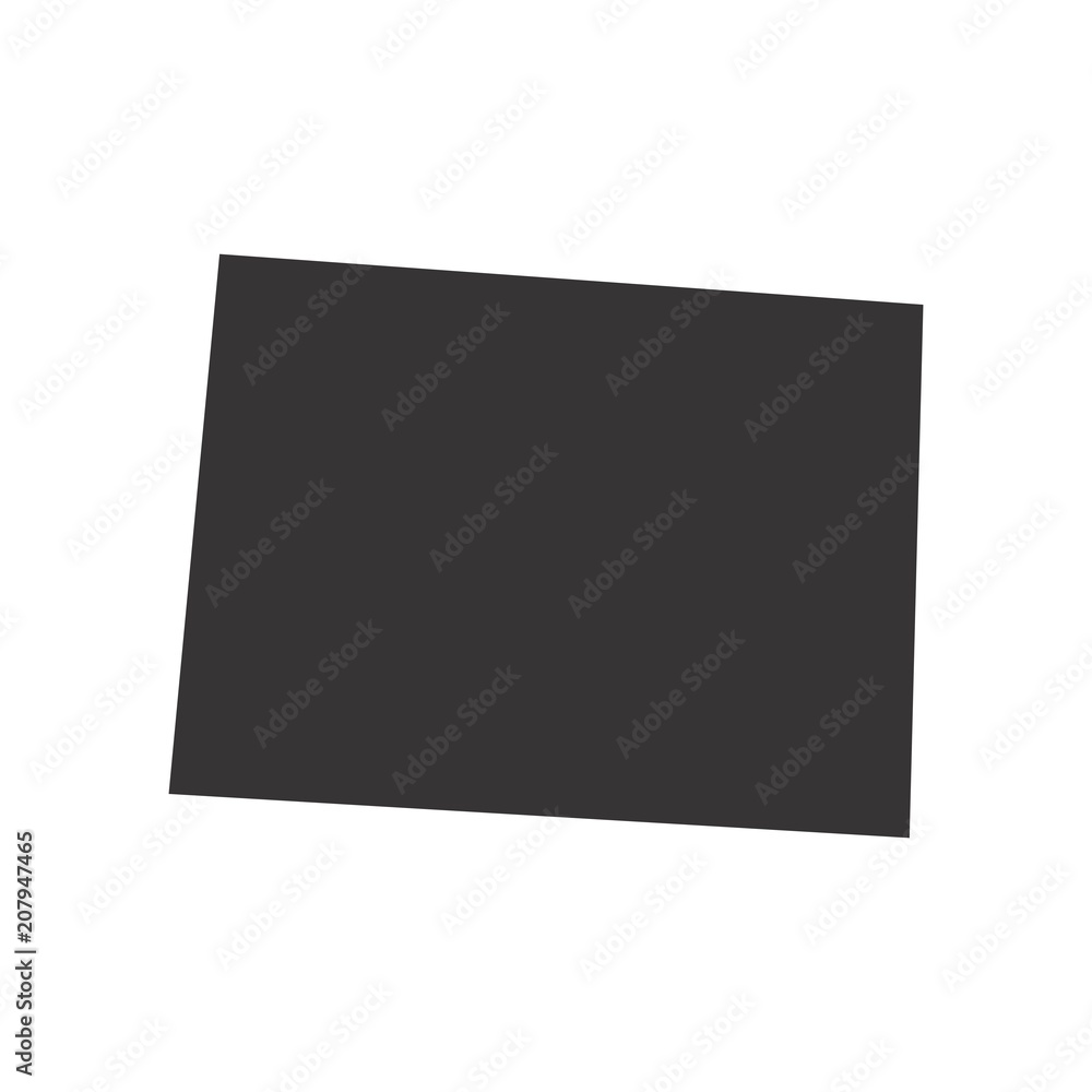 Colorado State map of US America. Vector Simple Black Maps. Eps 08 ...