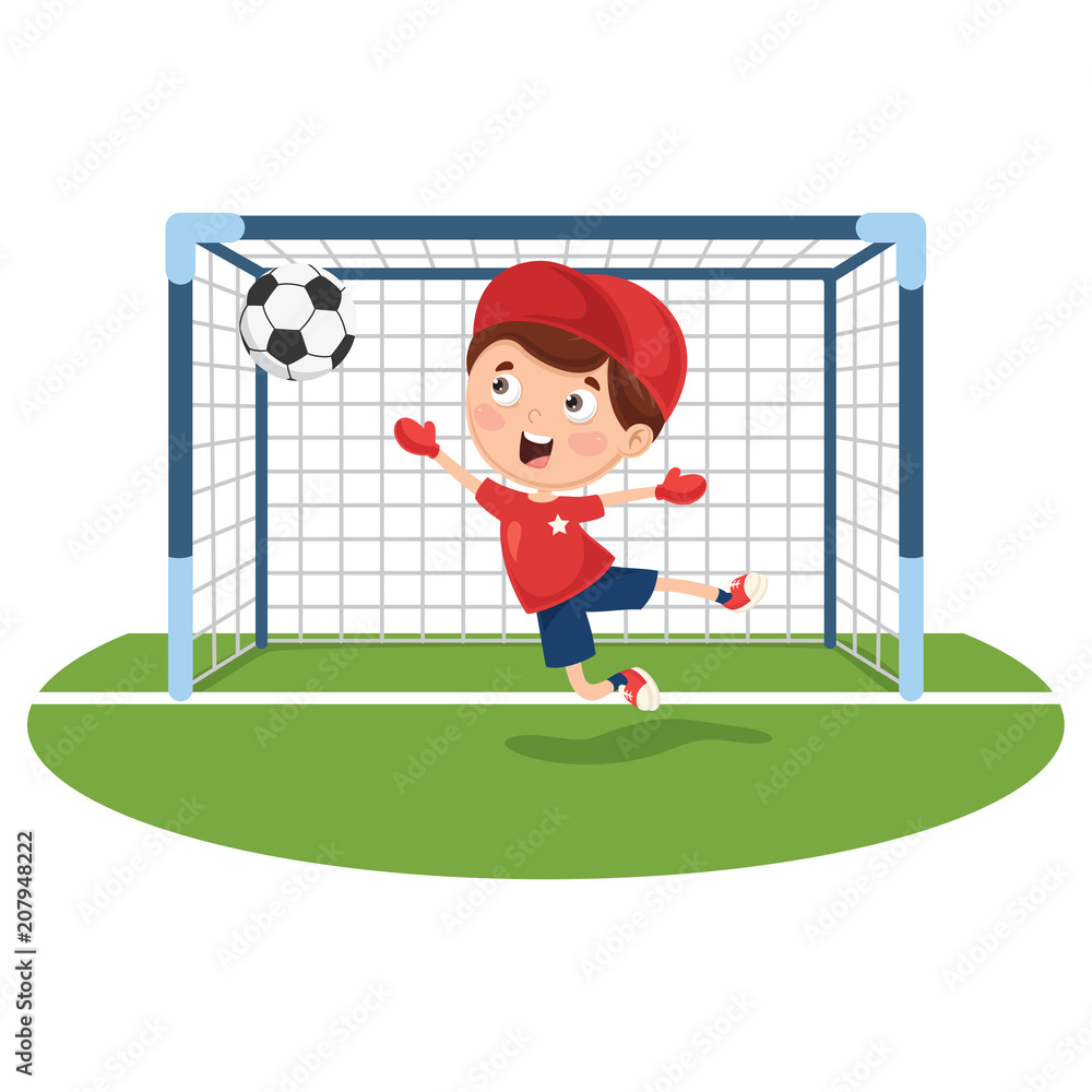 Fototapeta premium Vector Illustration Of Playing Football