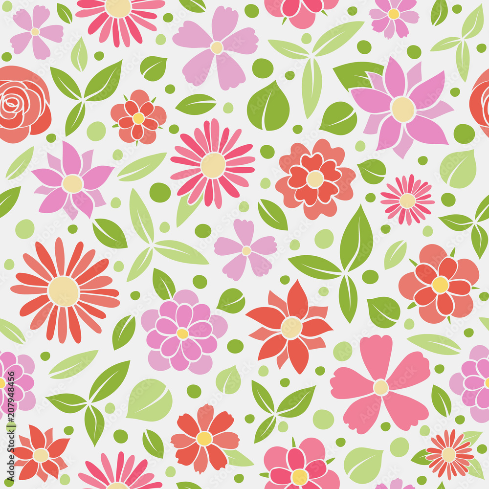 Texture with hand drawn flowers. Mother's Day, Woman's Day and Valentine's Day. Vector. Texture with hand drawn flowers. Mother's Day, Woman's Day and Valentine's Day. Vector.
