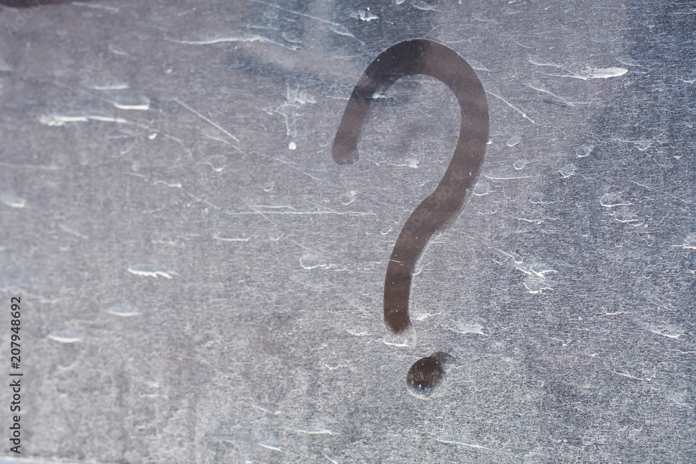 question mark on the dusty surface Stock Photo Adobe Stock