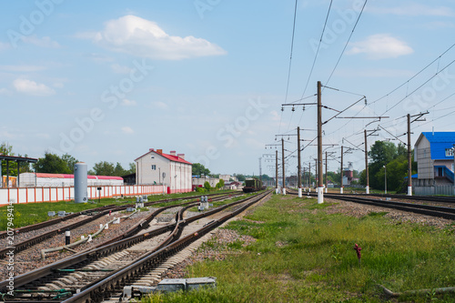 railway tracks in a small town