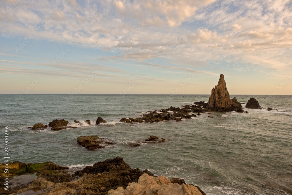 The reef of the cape sirens at sunset