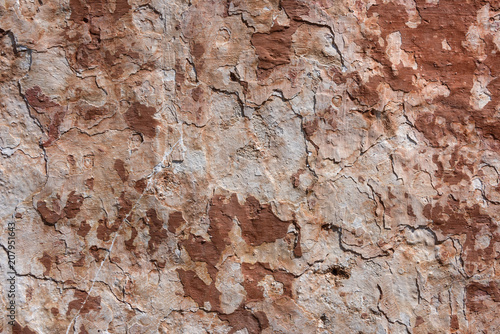Red brown cracked color texture, background, stone - concept design illustration graphic composition wallpaper
