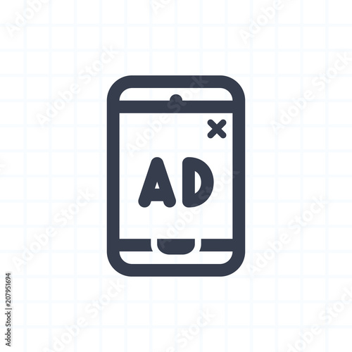 Mobile Ad - Cropped Icons. A professional, pixel-perfect icon.