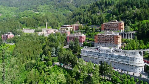 Morelli hospital in Valtellina. Sondalo, Province of Sondrio. Important hospital complex photo