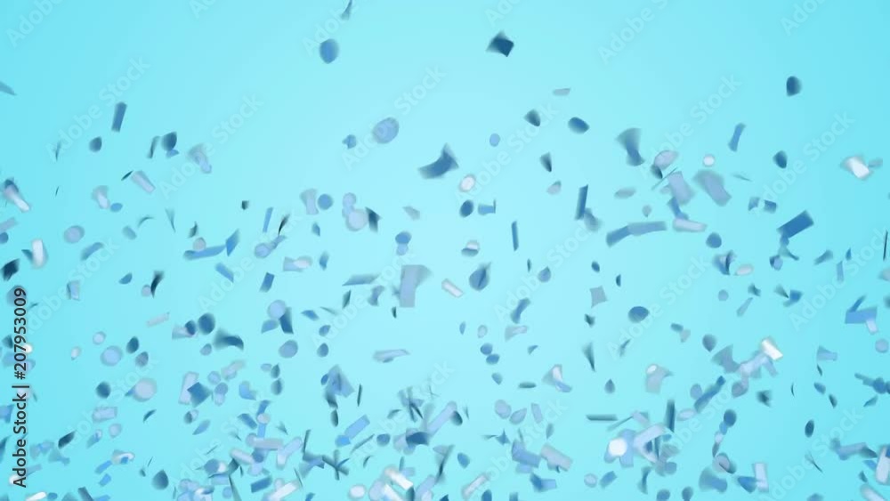 Blue funny selebration confetti on pastel background. Green screen. Blue funny selebration confetti on pastel background. Green screen.