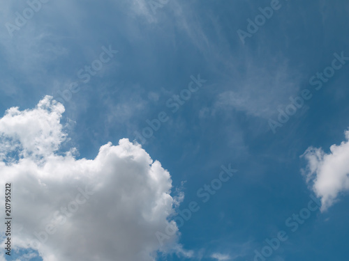 Blue sky background with clouds, background sky. © Jirapas
