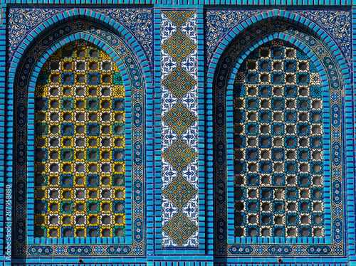 Islamic pattern, tile mosaic on mosque
