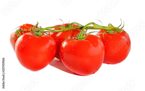 cherry tomatoes fruits isolated on white background