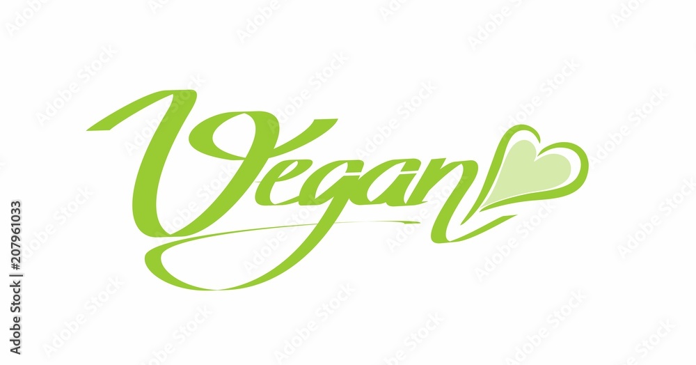 vegan sign with heart vegan sign with heart