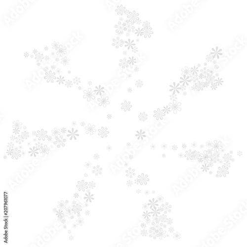 Flying delicate flowers