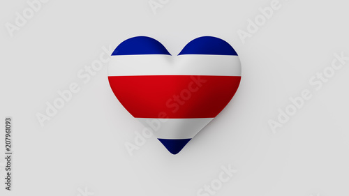 Free Download Corazón bandera Costa Rica. 3D - GFXLoad