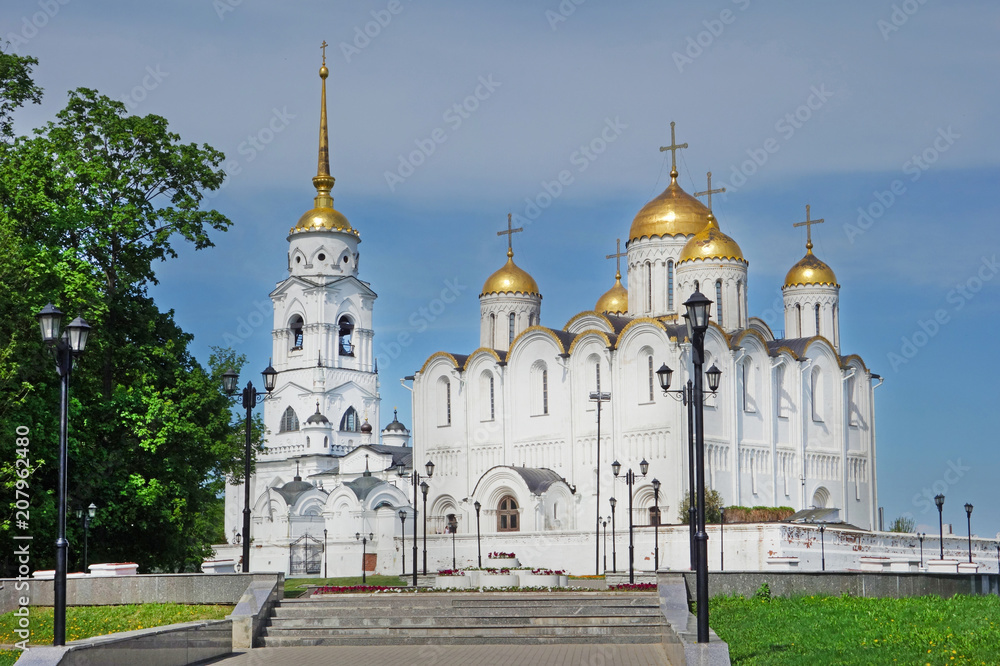 The Holy Dormition Cathedral in Vladimir. The Golden ring of Russia. 