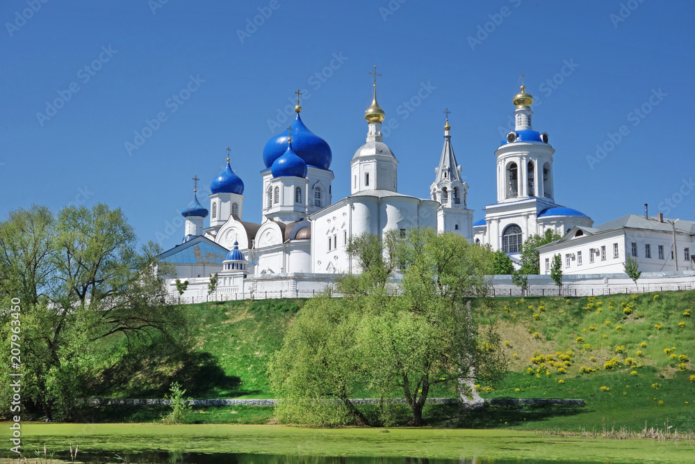 Summer view of  Architectural ensemble Holy Bogolubsky Women's Monastery, Bogolubovo, Vladimir , Golden Ring of Russia.