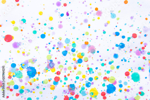 Colorful water color painting splash. Blot, Blurred spot. with texture. Multiple spots and stain water color on white background