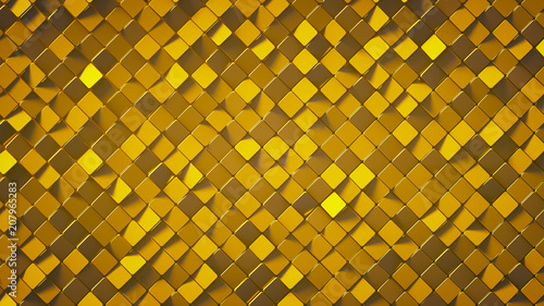 Gold rhombus pattern surfac...