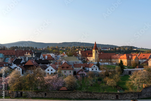 Beautiful panoramic view of The Monastery of the Minorites in Cesky Krumlov, Czech Republic. photo