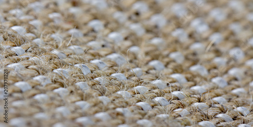 Sack, rough cloth made of natural material, close-up