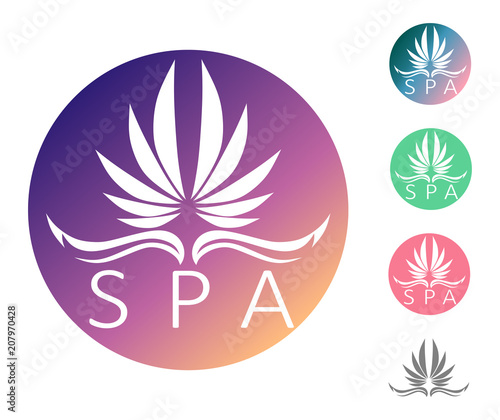 flowers design vector for spa, boutique, beauty salon, cosmetician, shop, yoga class, hotel and resort