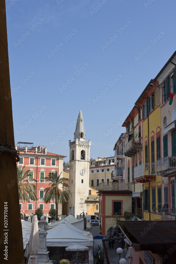 Lerici - Historic city, Marconi square.  Liguria, La Spezia
