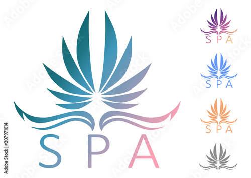 flowers design vector for spa, boutique, beauty salon, cosmetician, shop, yoga class, hotel and resort