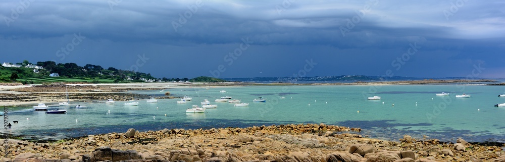 Magnifique paysage de la côte bretonne en Côtes d'Armor