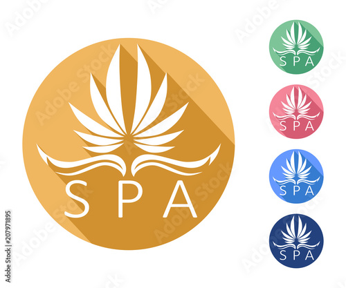 flowers design vector for spa, boutique, beauty salon, cosmetician, shop, yoga class, hotel and resort
