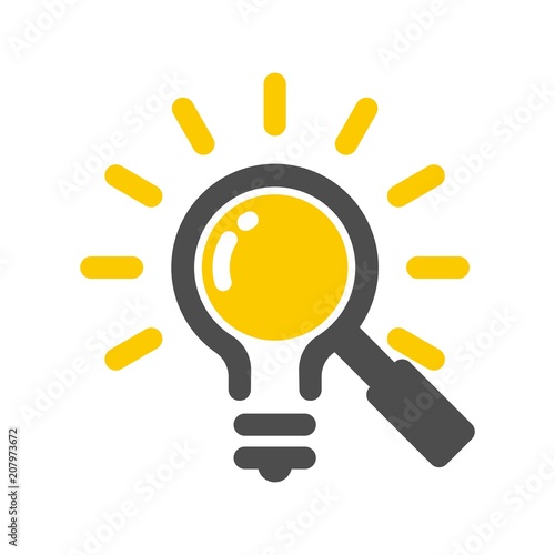 magnifying logo. research icon. optical symbol. vector eps 08.