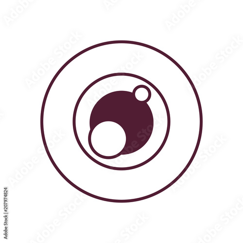 Eye Cute Line Minimal Icon Design Vector Illustration