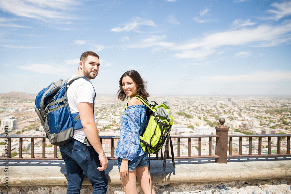Cute woman with handsome boyfriend spending time together Cute woman with handsome boyfriend spending time together