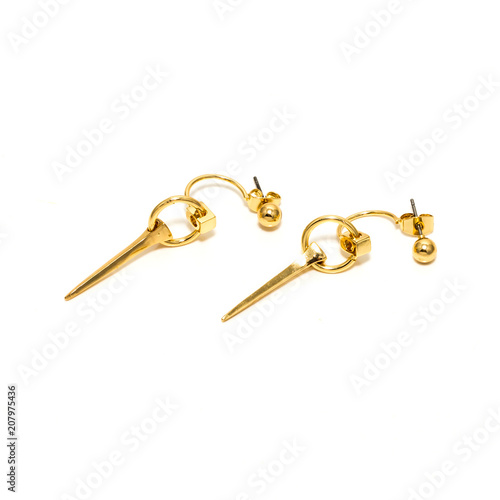 Gold Spike Earrings