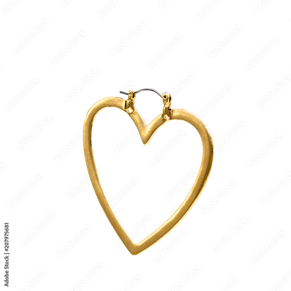 Gold Heart Earrings