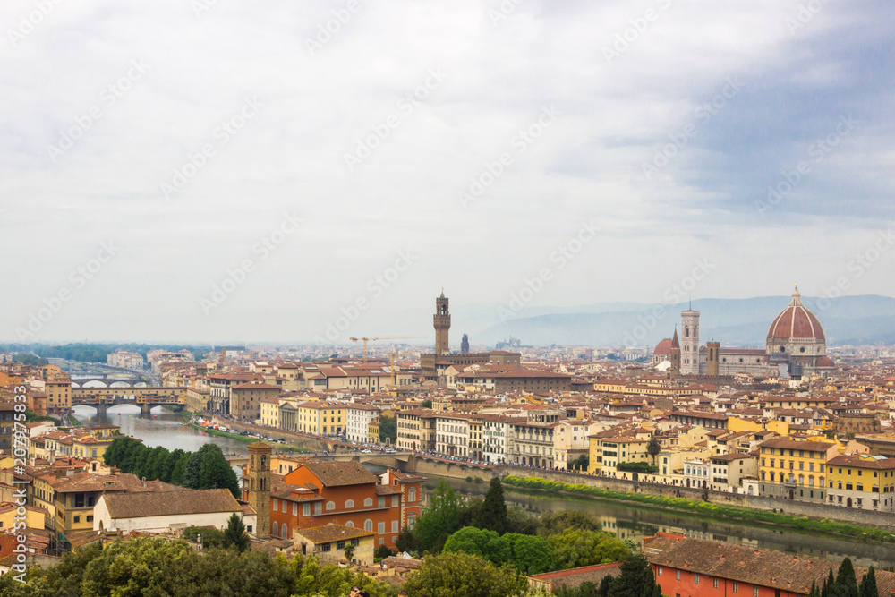 panoramic view of Florence in Tuscany