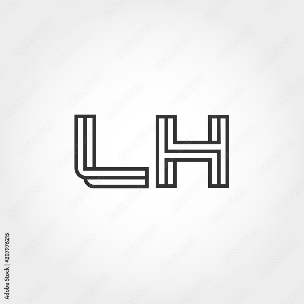 Initial Letter LH Logo Template Vector Design