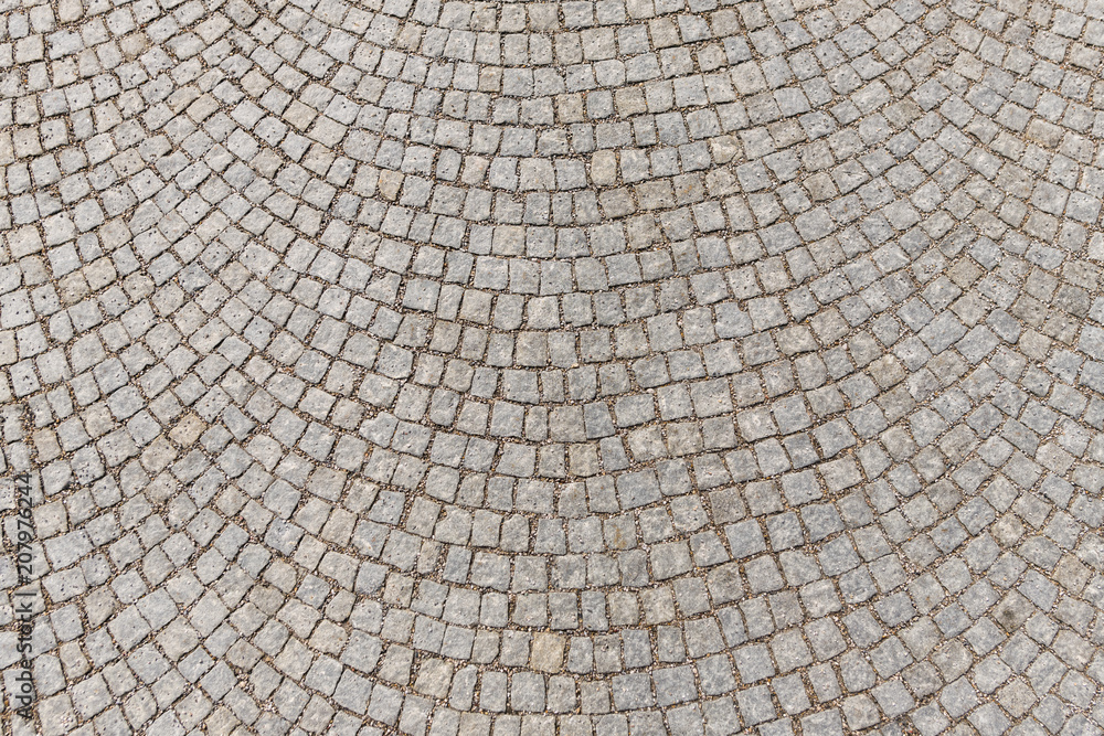 old cobblestones floor pavement