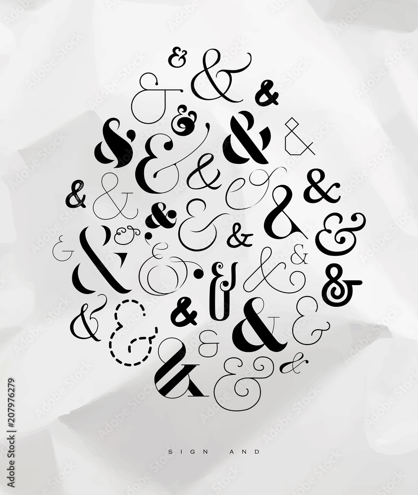 Poster symbol ampersand