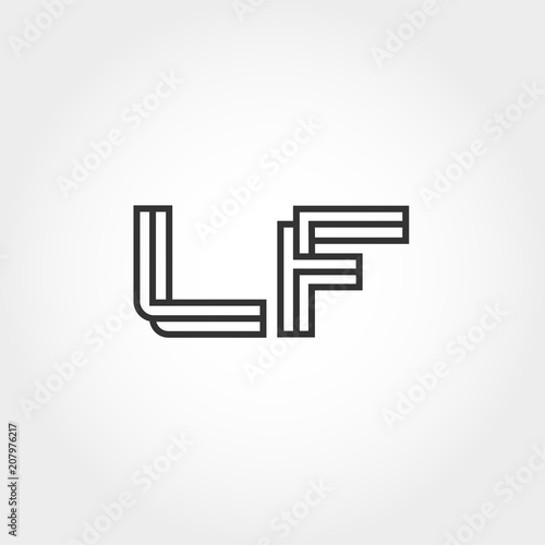Initial Letter LF Logo Template Vector Design