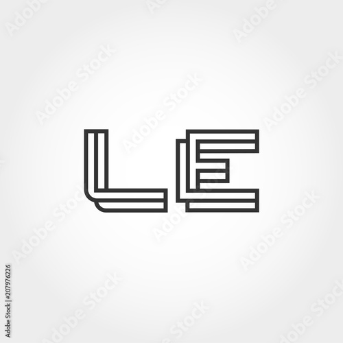 Initial Letter LE Logo Template Vector Design