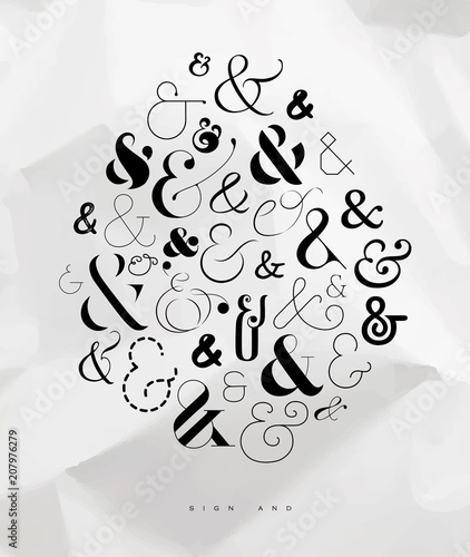 Obraz na płótnie Poster symbol ampersand w salonie