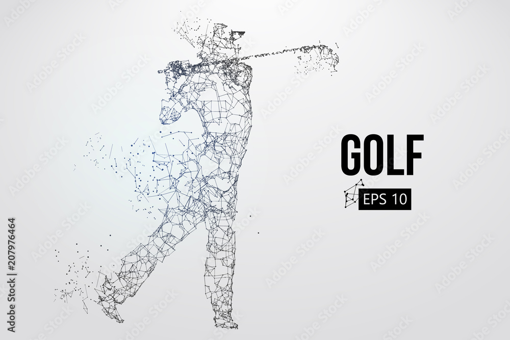 Silhouette of a golf player. Vector illustration Silhouette of a golf player. Vector illustration